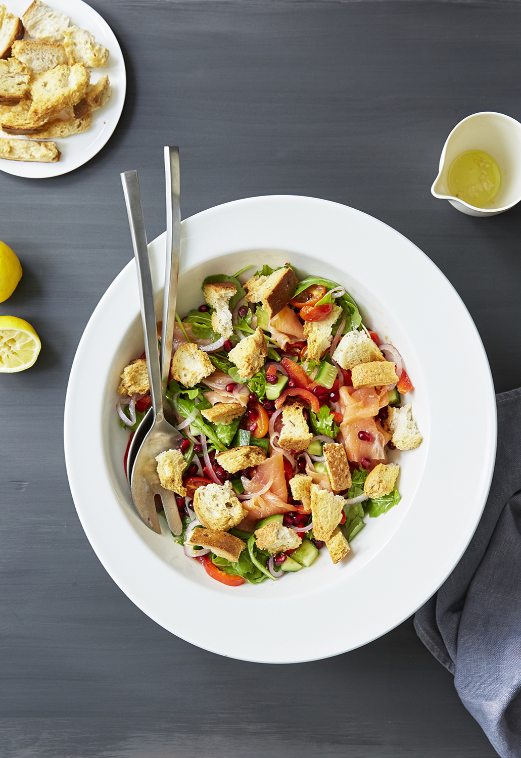 Smoked salmon and crunchy crouton salad - Abbott's Bakery
